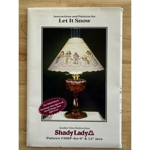 Shady Lady 2-Sided Pattern: LET‎ IT SNOW # 308P For 6" & 12" Shades Uncut